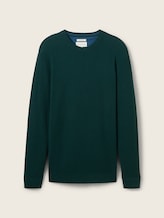 Pull en coton - dark tree green melange
