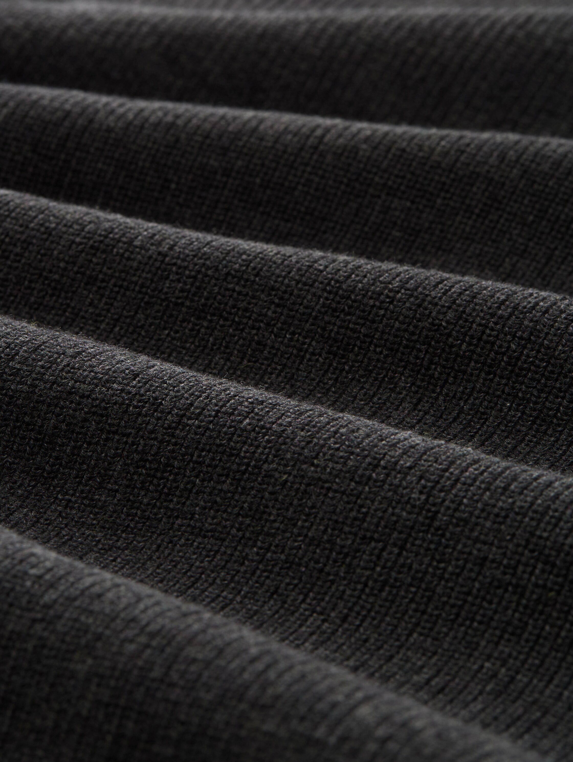 Strukturierter Strick Troyer - black_grey_melange - 