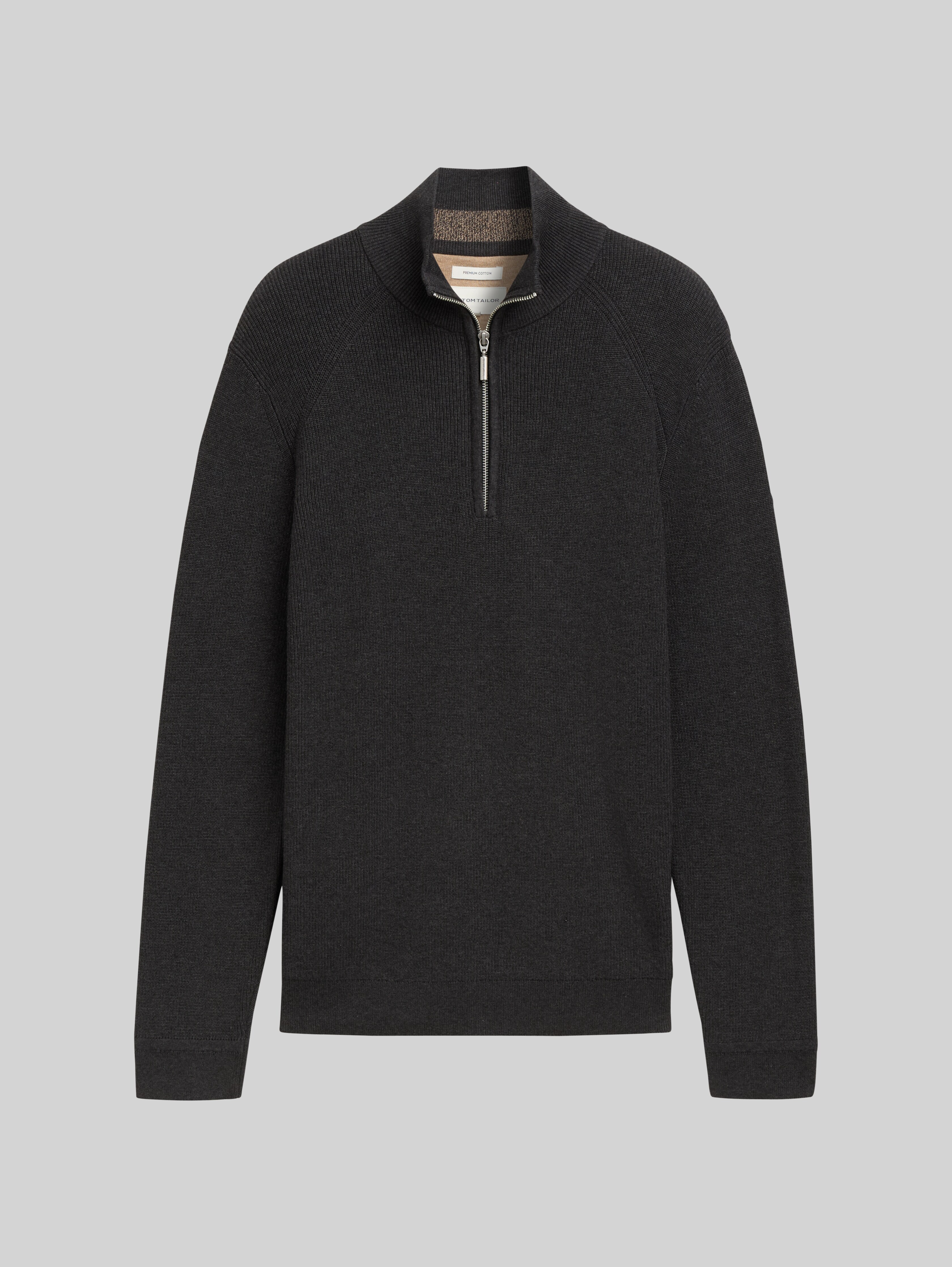 TOM TAILOR Herren Pullover Basic – Regular Fit, Rundhals, Weiches Strickmaterial, Nachhaltige BE PART Kollektion