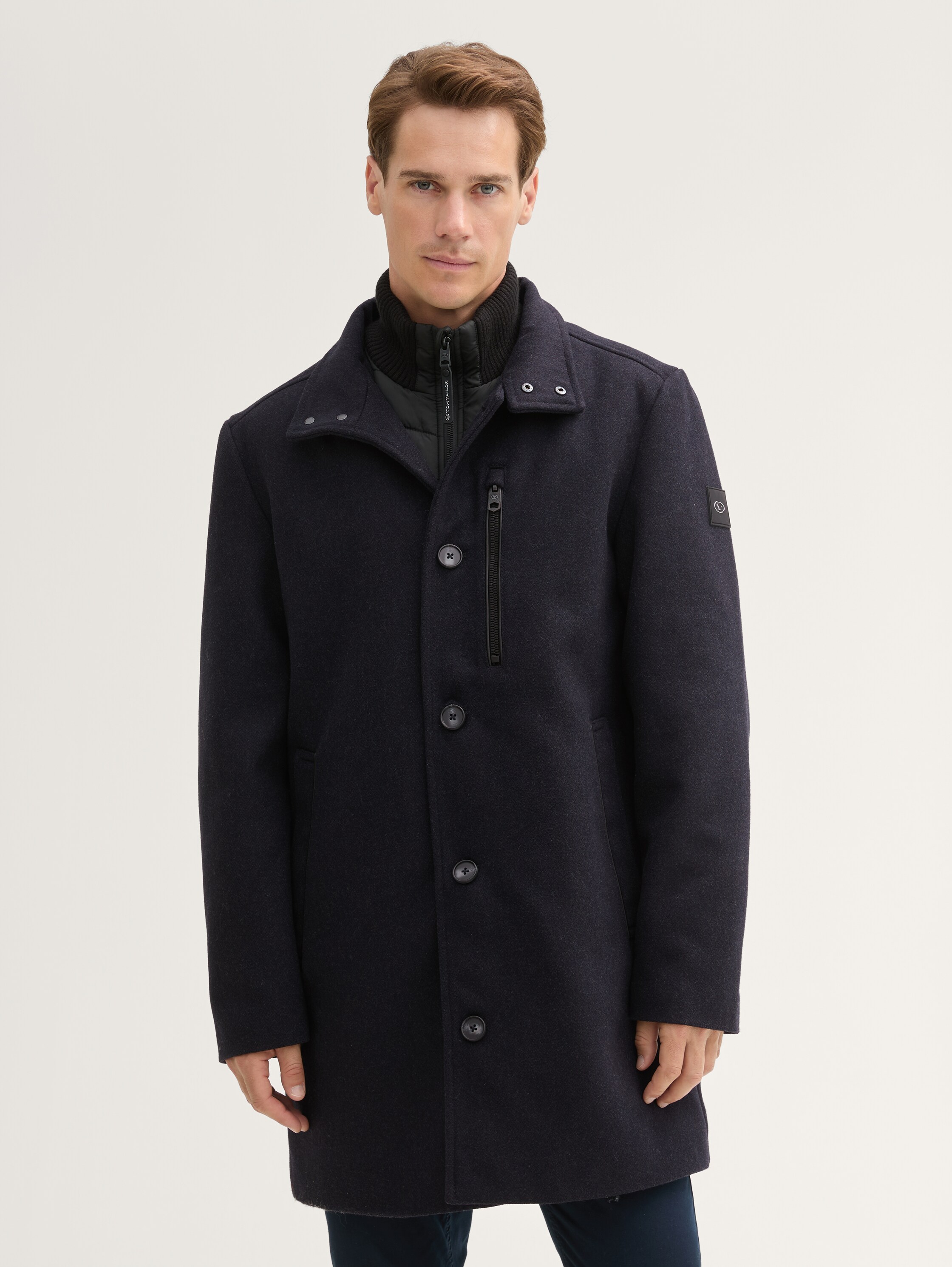 2-in-1 jas met wol - dark_blue_small_herringbone - 