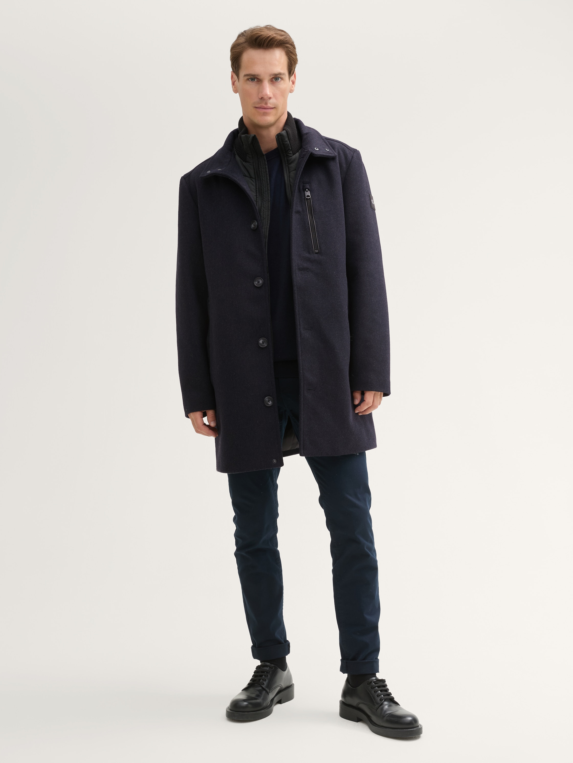 2-in-1 jas met wol - dark_blue_small_herringbone - 