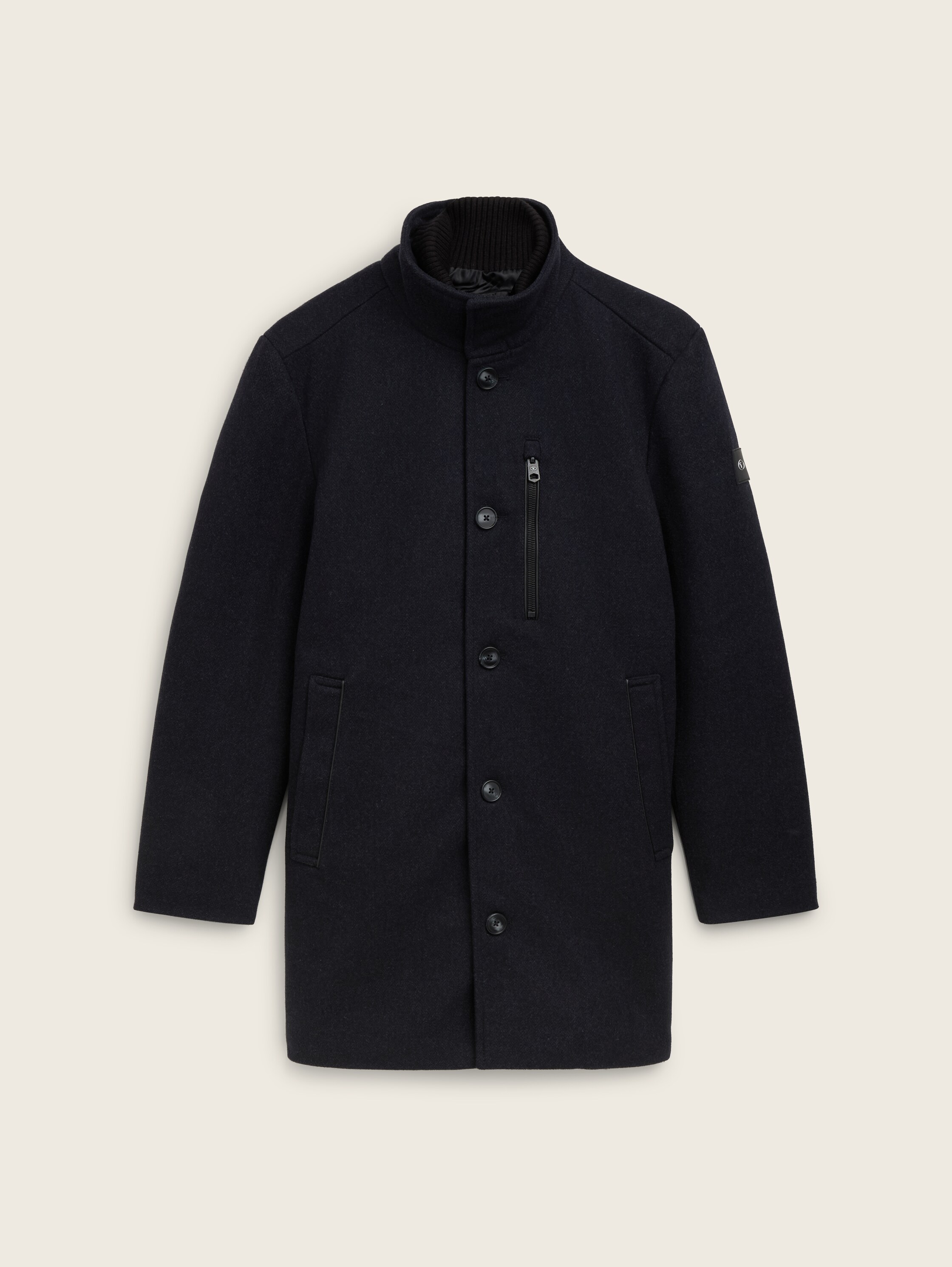 2-in-1 jas met wol - dark_blue_small_herringbone - 
