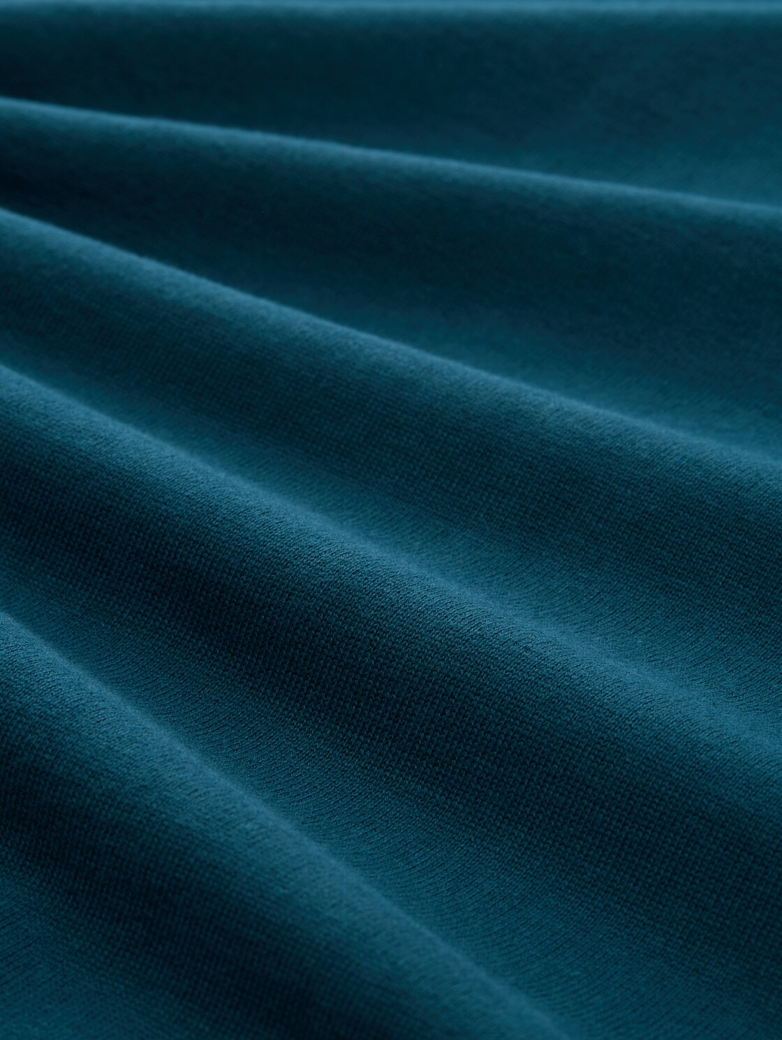 Basic Strickpullover aus Baumwolle - deep pond green - Material-Ansicht