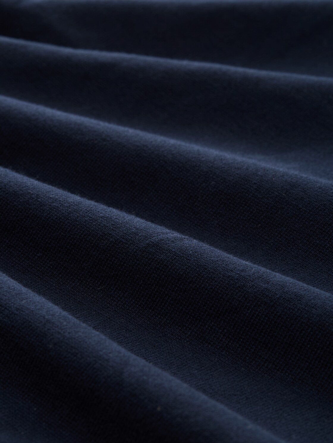 Basic Strickpullover aus Baumwolle - dark navy - Material-Ansicht