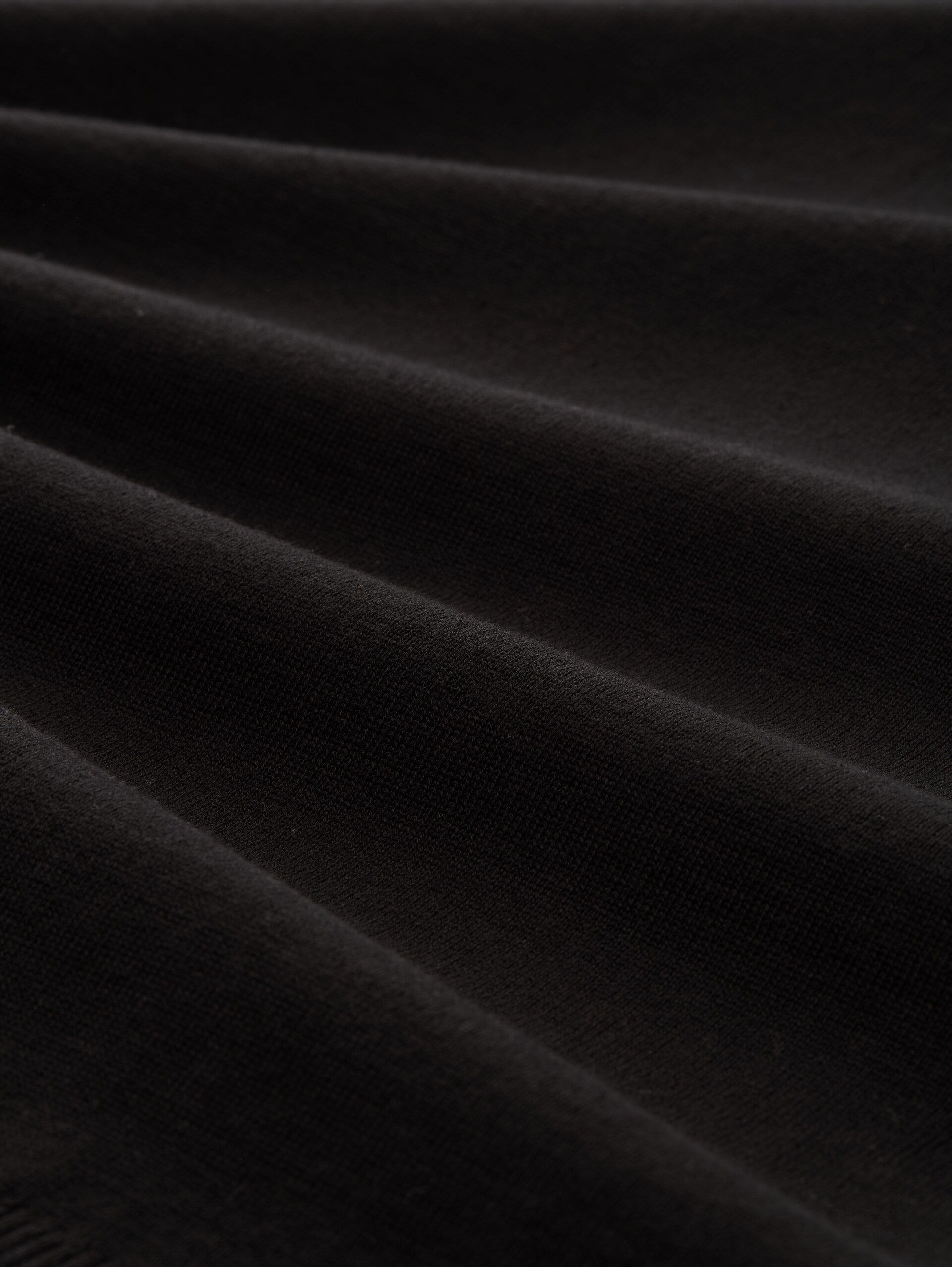 Basic gebreide trui van katoen - Black - Materiaalweergave