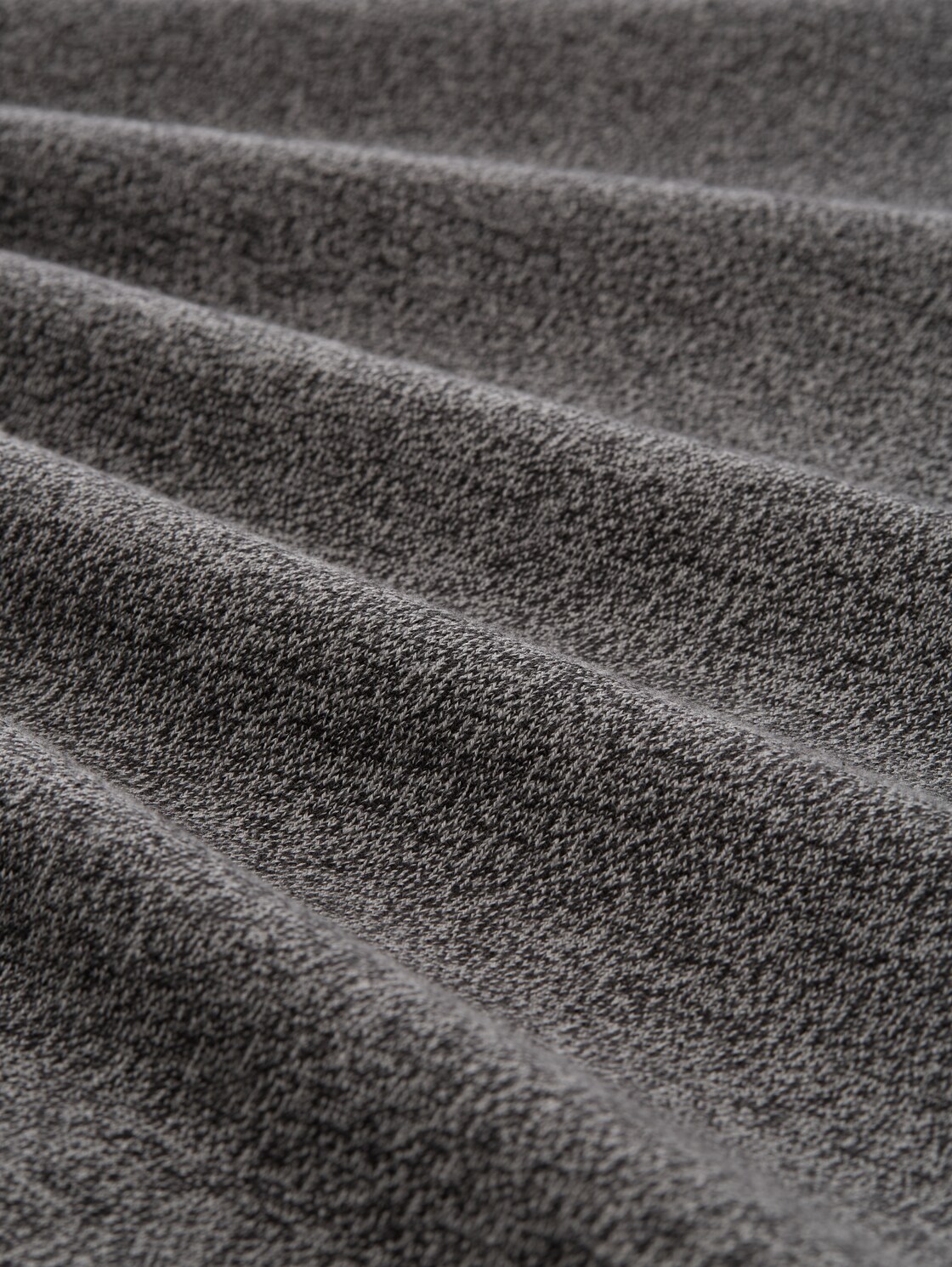Basic Strickpullover aus Baumwolle - grey tonal mouline - Material-Ansicht