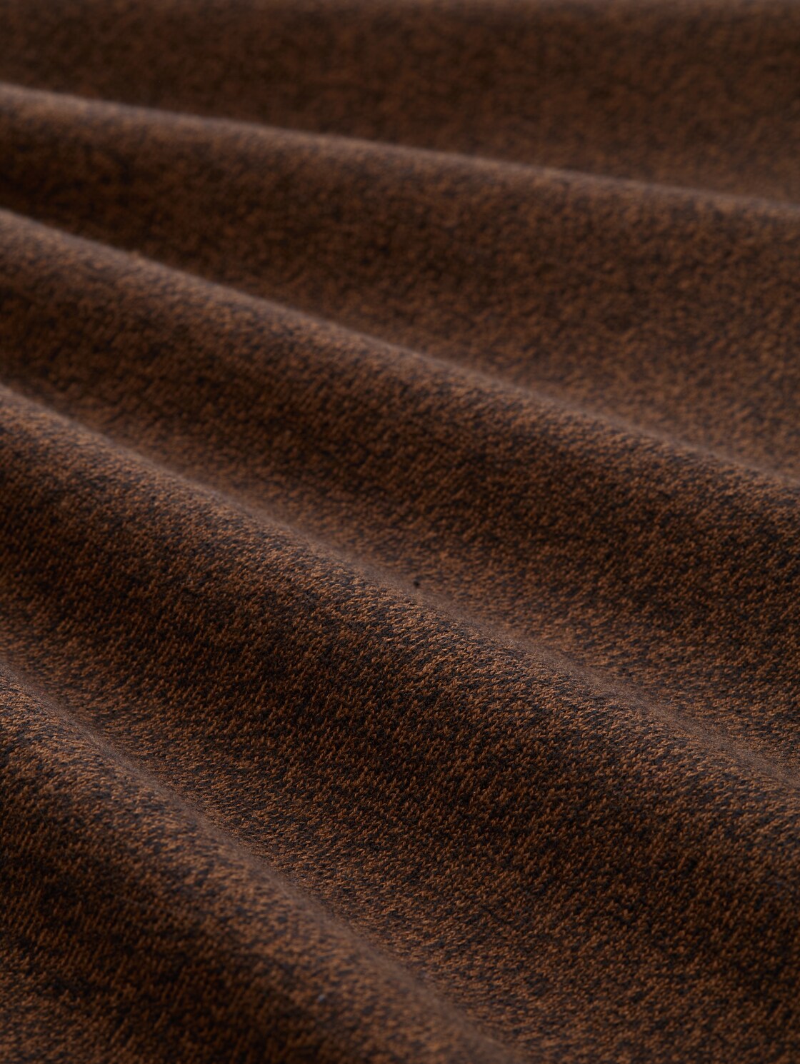 Basic Strickpullover aus Baumwolle - brown black mouline - Material-Ansicht