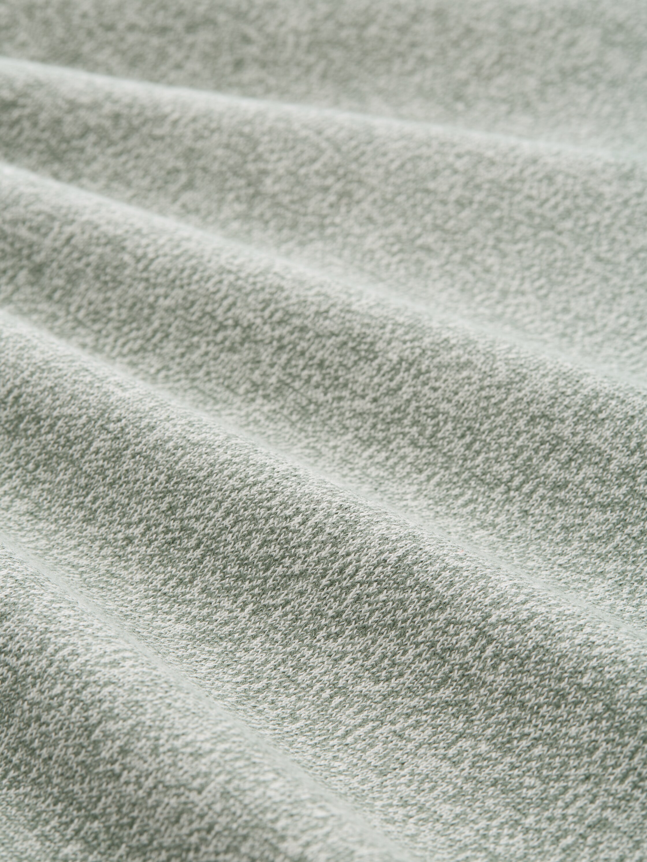 Basic Strickpullover aus Baumwolle - olive_white_mouline - 