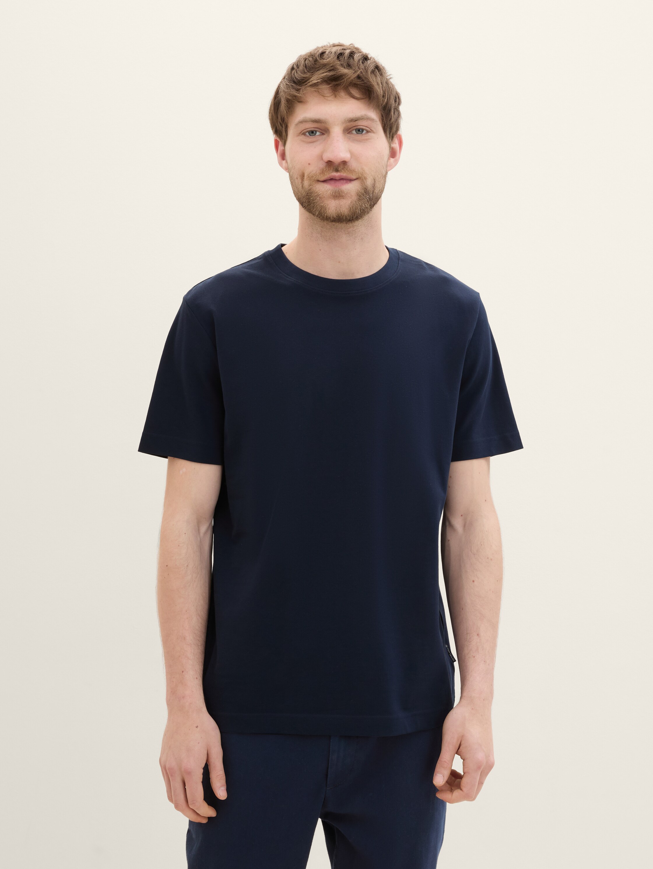 T-Shirt mit Piqué Struktur - 1