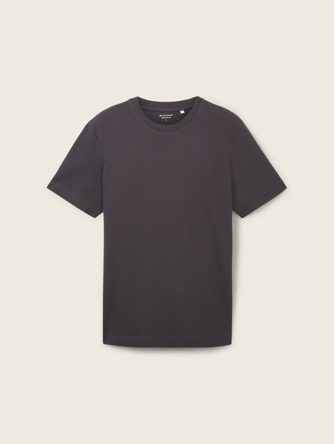 Piqué T-Shirt mit Stretch - Tarmac Grey - Vorder-Produkt-Ansicht