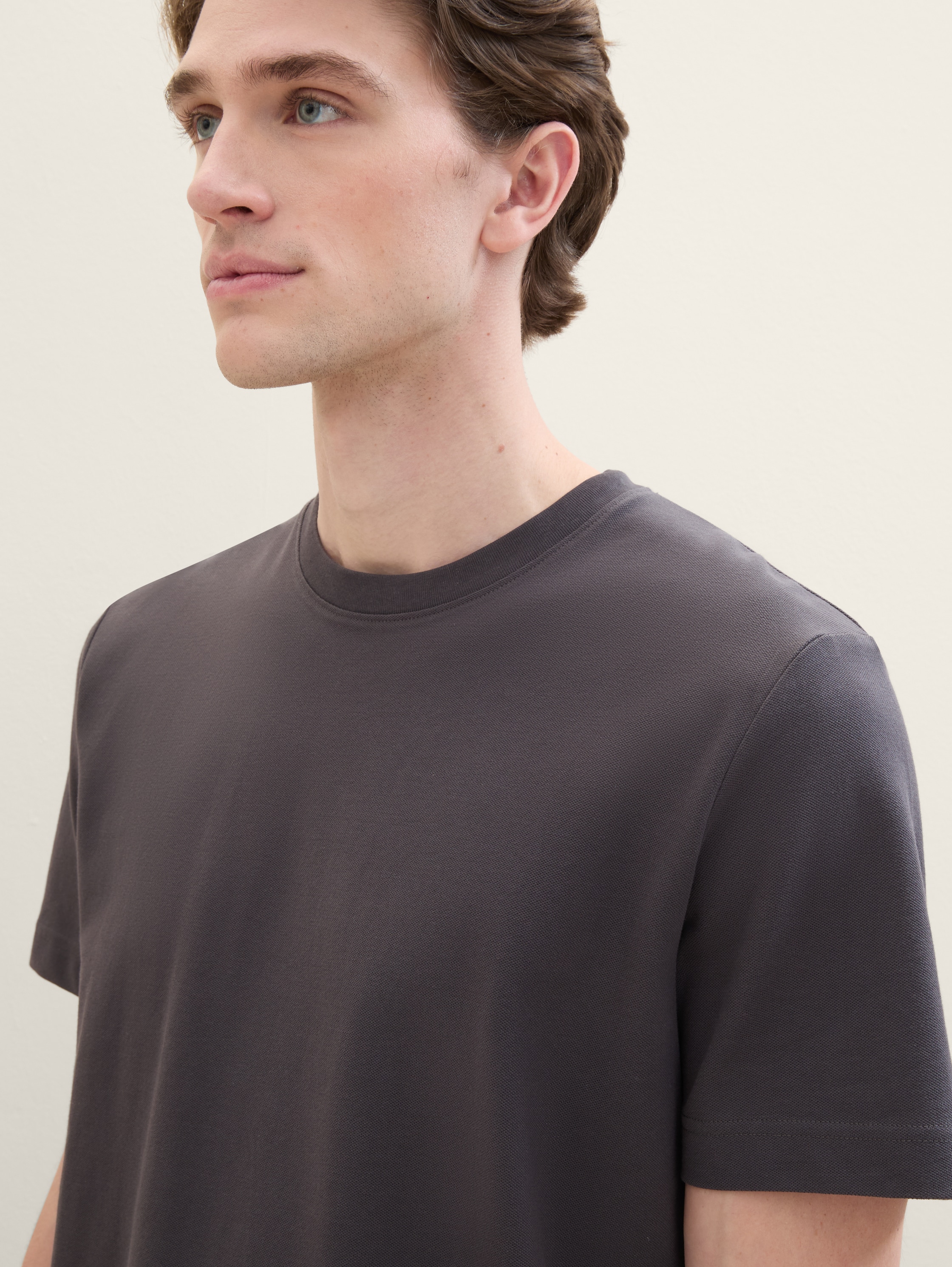 Piqué T-shirt met stretch - tarmac_grey - 