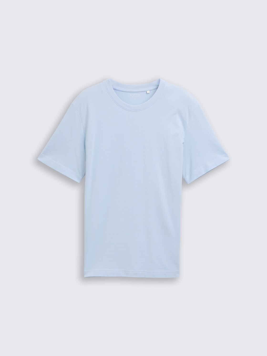Piqué T-Shirt mit Stretch - Light Metal Blue - Vorder-Produkt-Ansicht