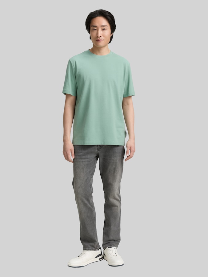 Piqué T-Shirt mit Stretch von Men, dust green