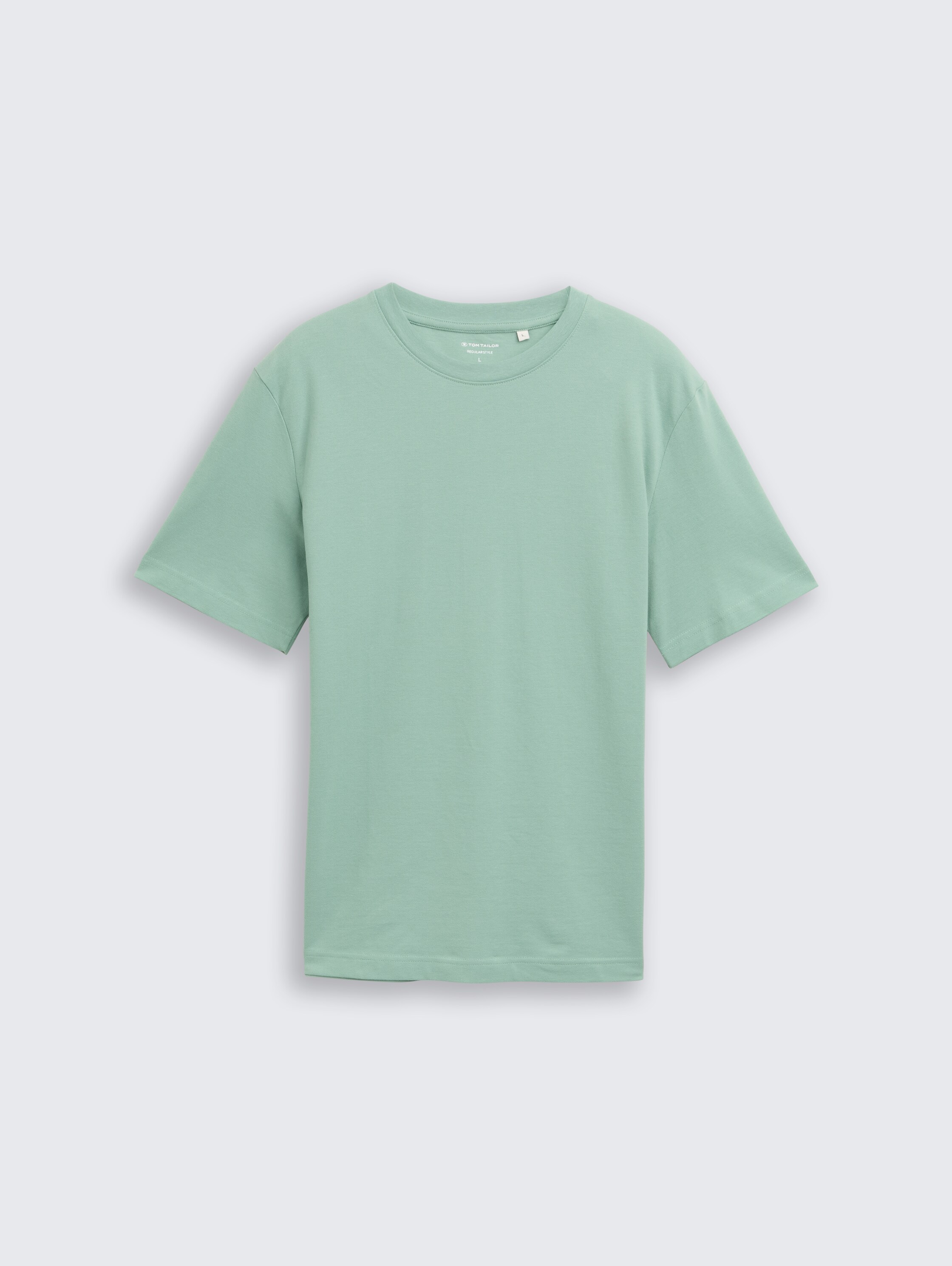 T-shirt met piqué structuur - dust_green - 