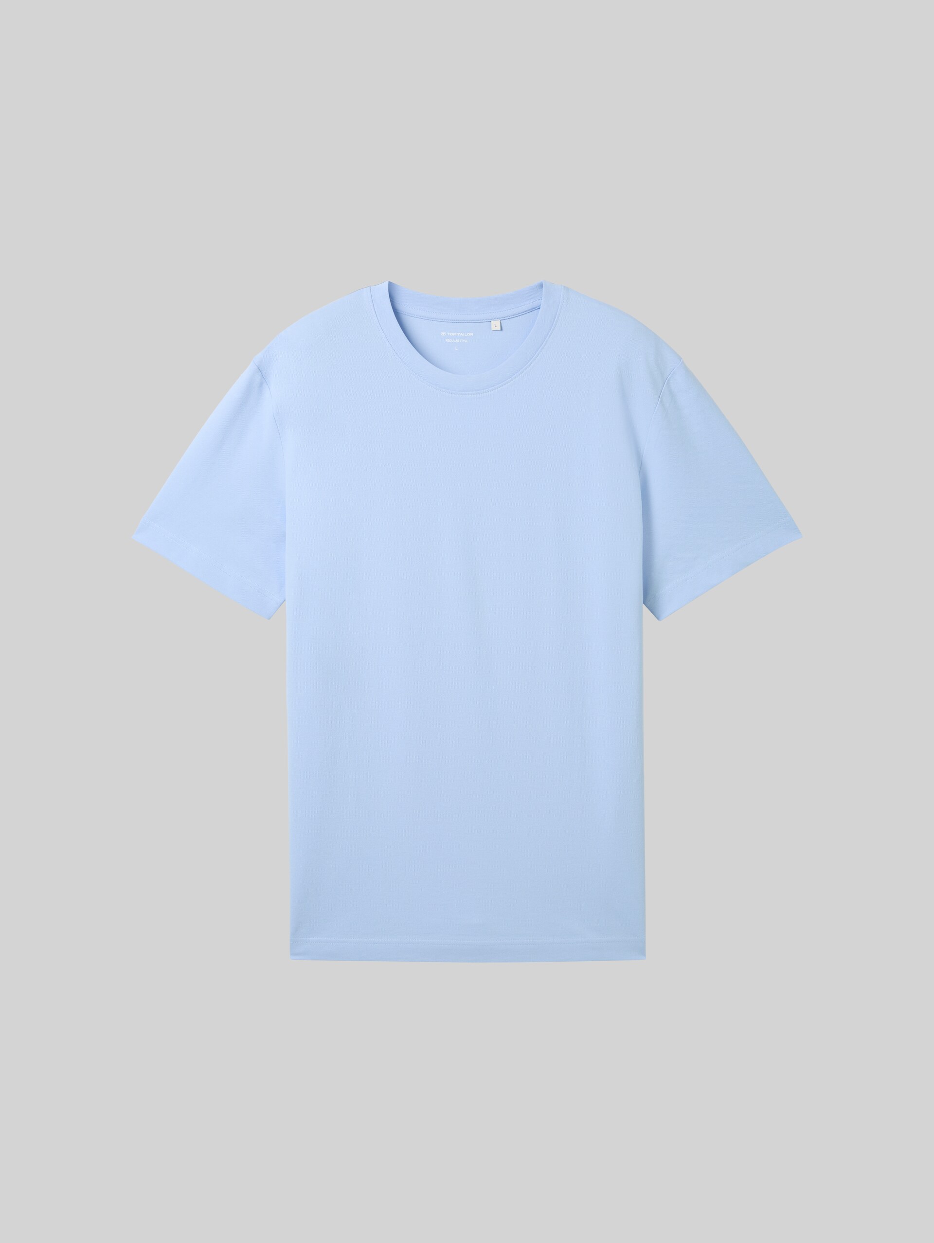 Piqué T-shirt met stretch - windsurf blue - Product vooraanzicht