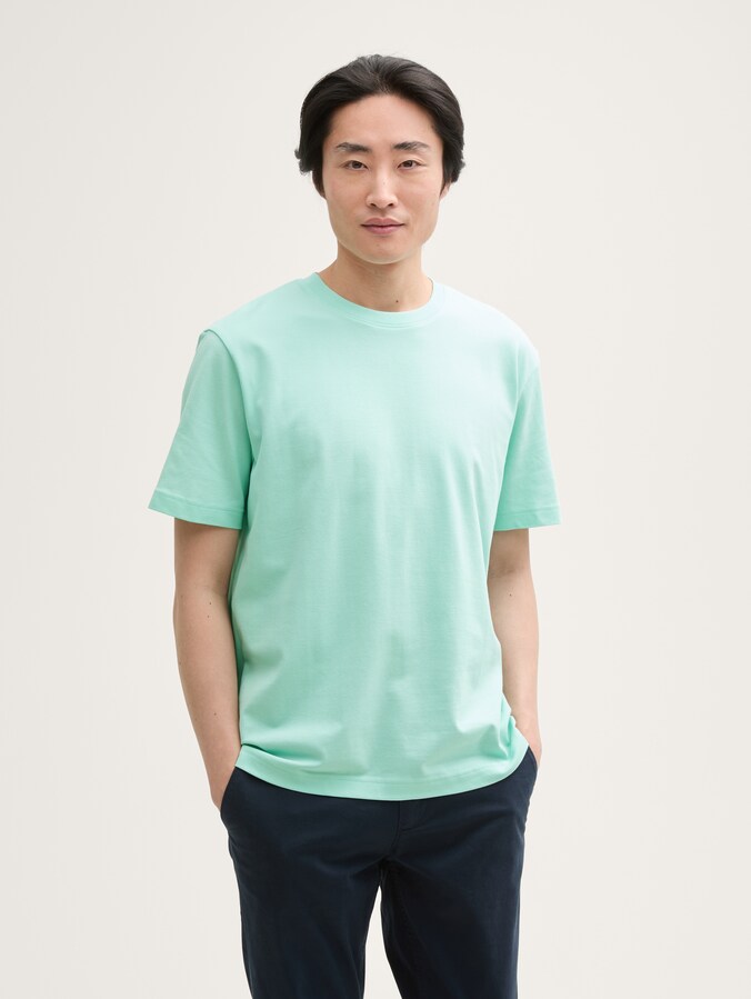 Piqué T-shirt met stretch door Men, bright mint green