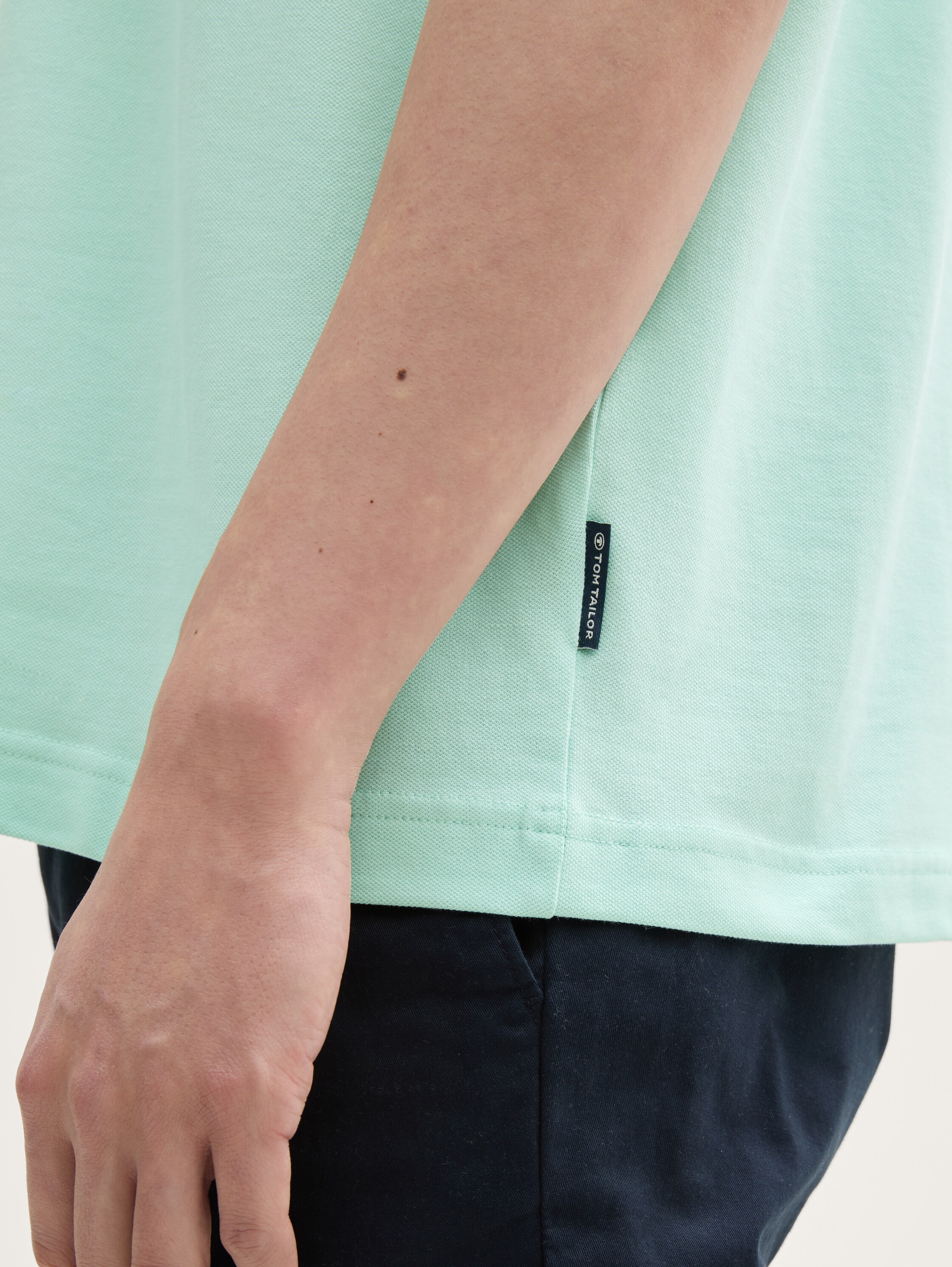 T-Shirt mit Piqué Struktur - bright_mint_green - 