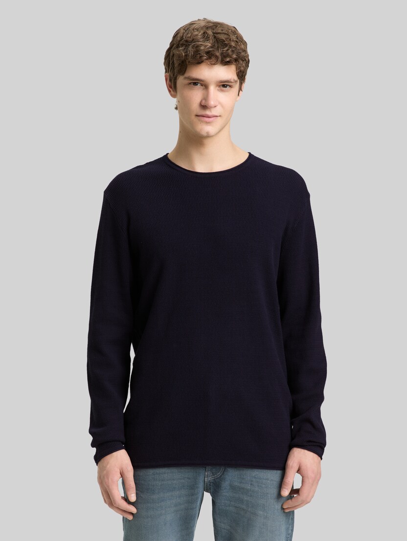 Strickpullover aus Baumwolle von Denim Male, sky captain blue