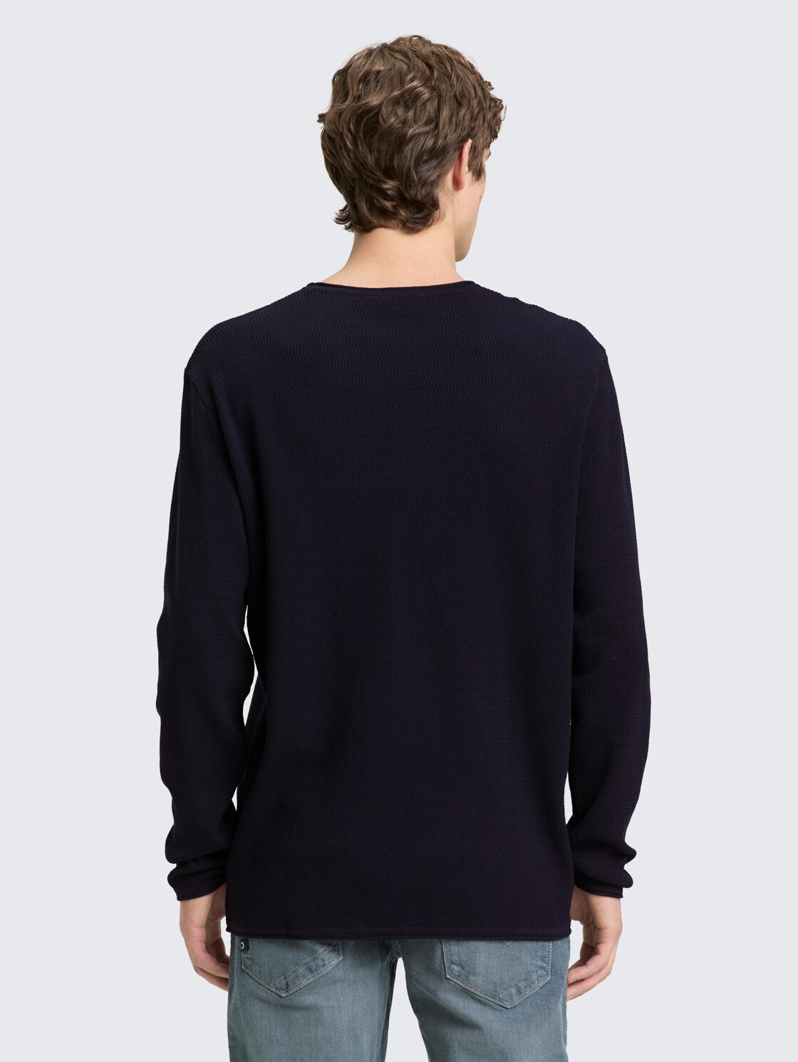 Strickpullover aus Baumwolle - sky captain blue