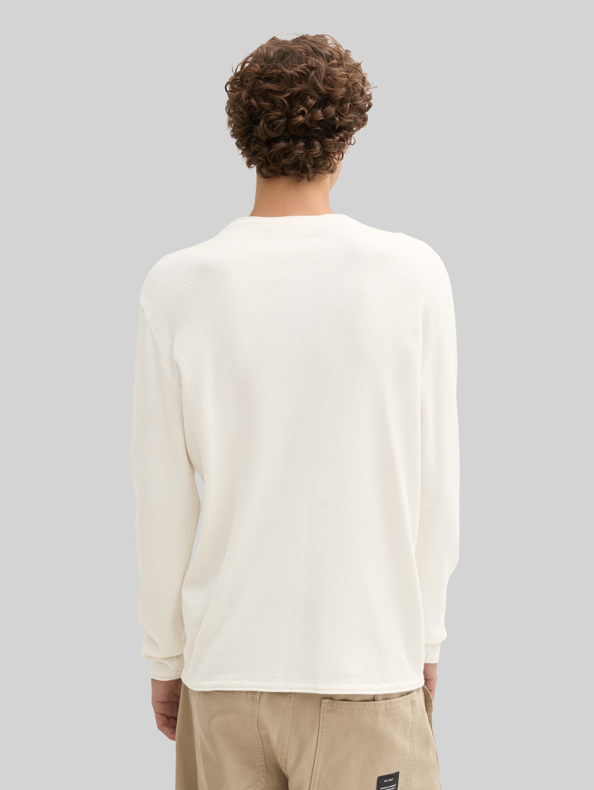 Cotton knit jumper - Wool White