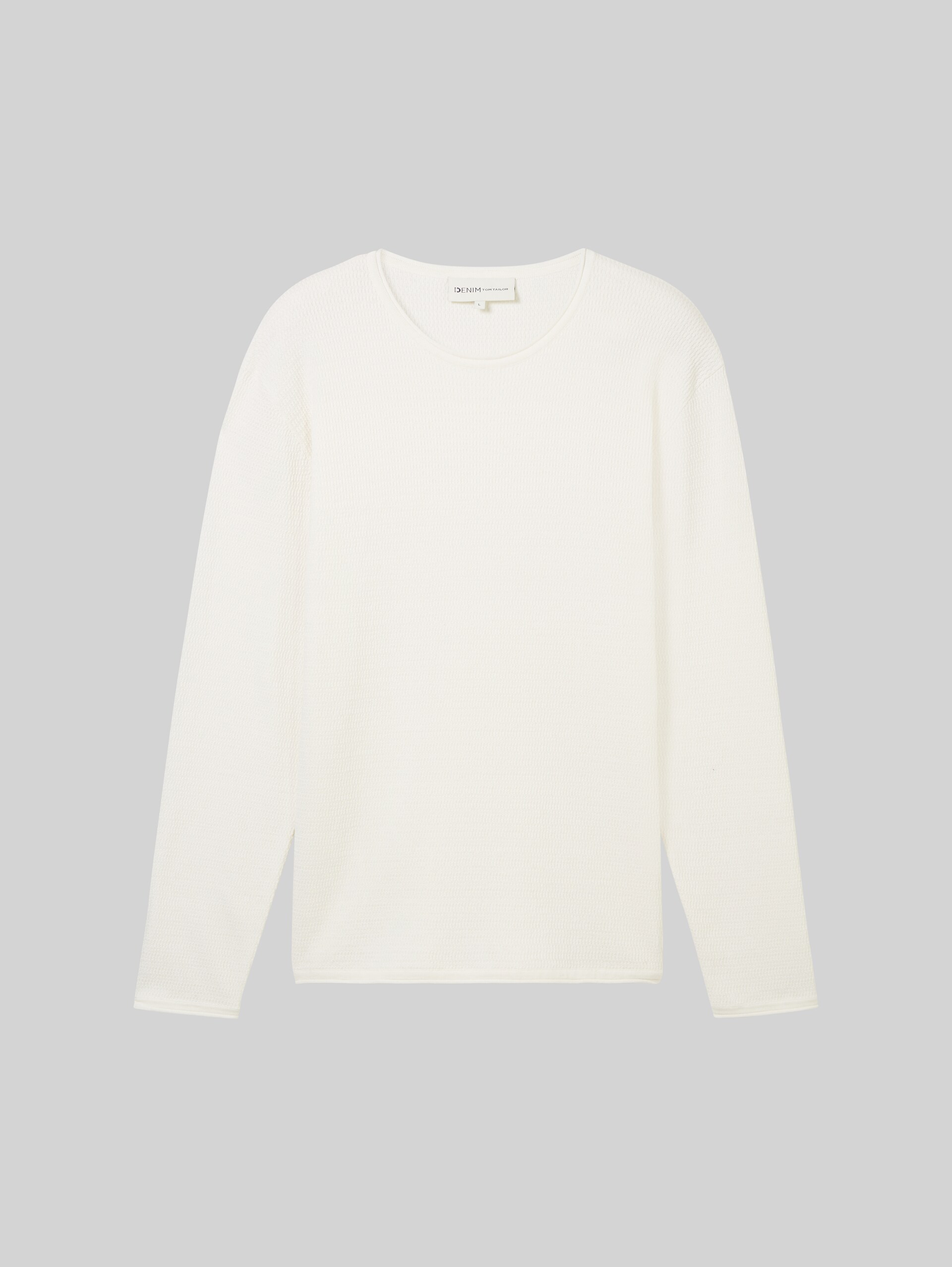 Cotton knit jumper - Wool White