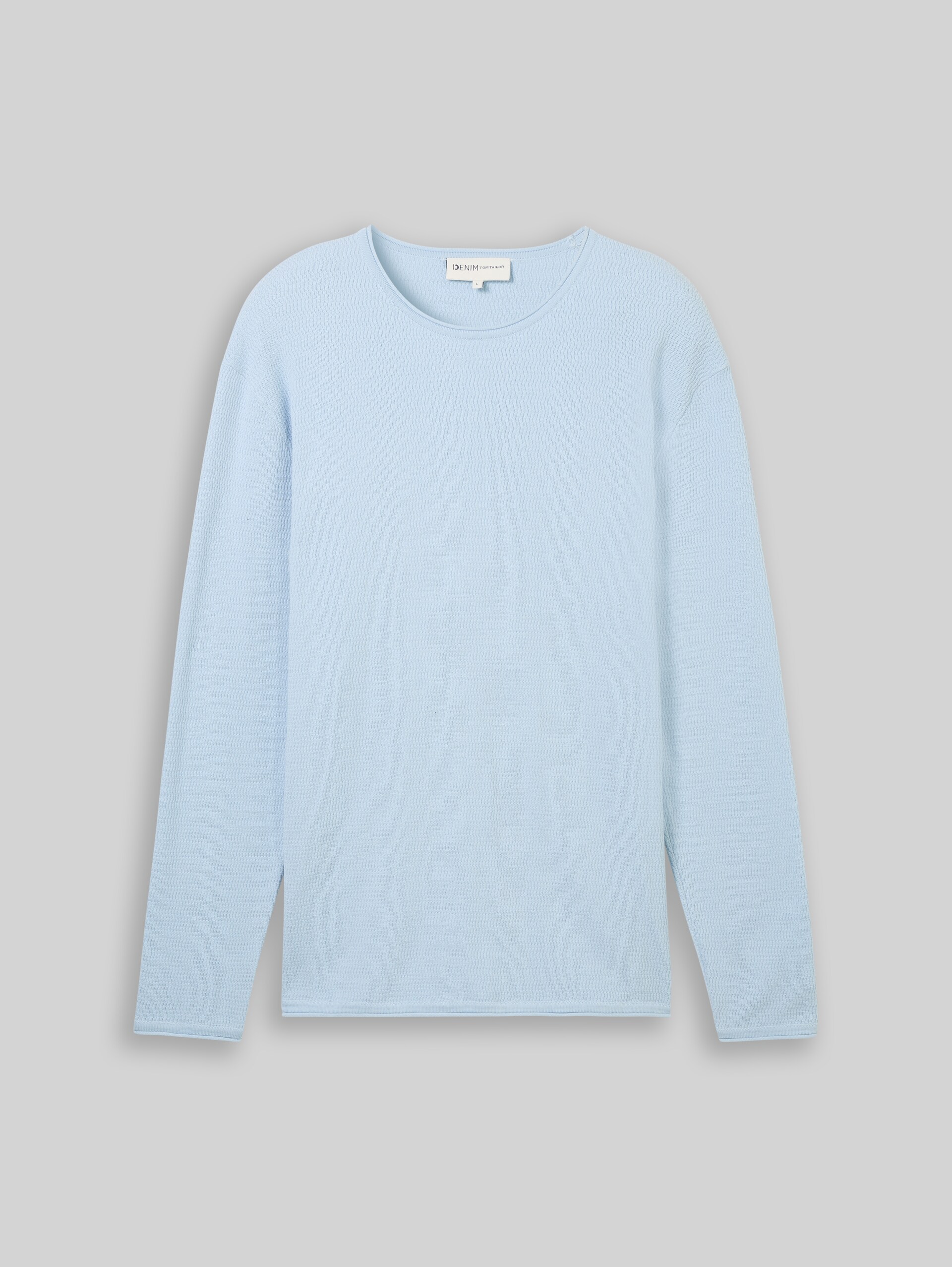 Cotton knit jumper - Light Metal Blue