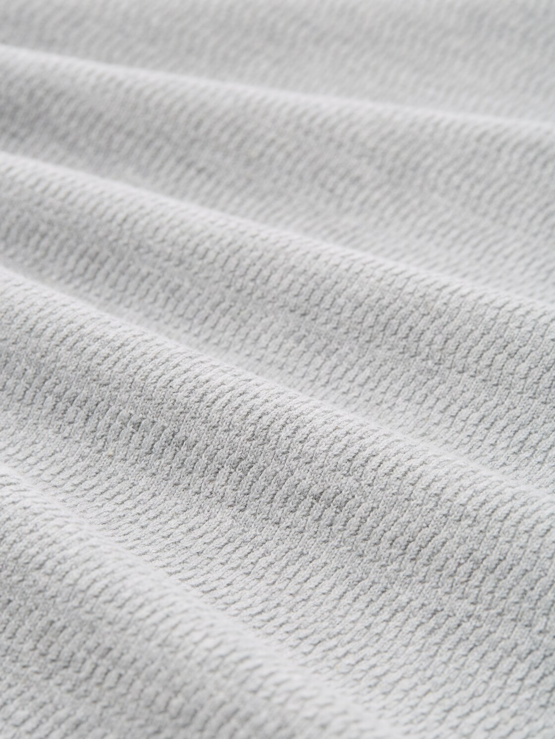 Strickpullover aus Baumwolle - Light Stone Grey Melange - Material-Ansicht