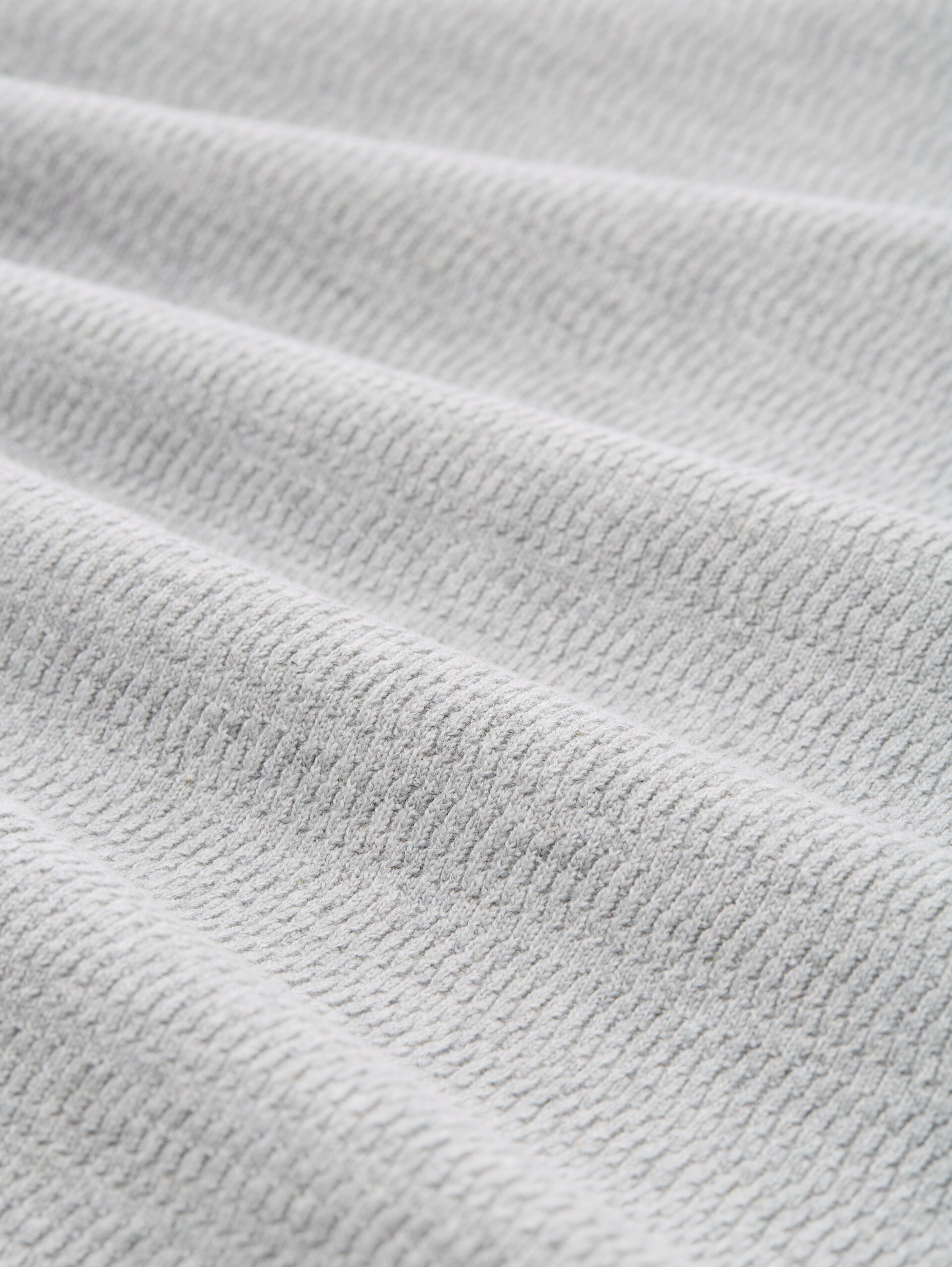 Strickpullover aus Baumwolle - Light Stone Grey Melange - Material-Ansicht