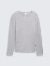 Strickpullover aus Baumwolle - Light Stone Grey Melange