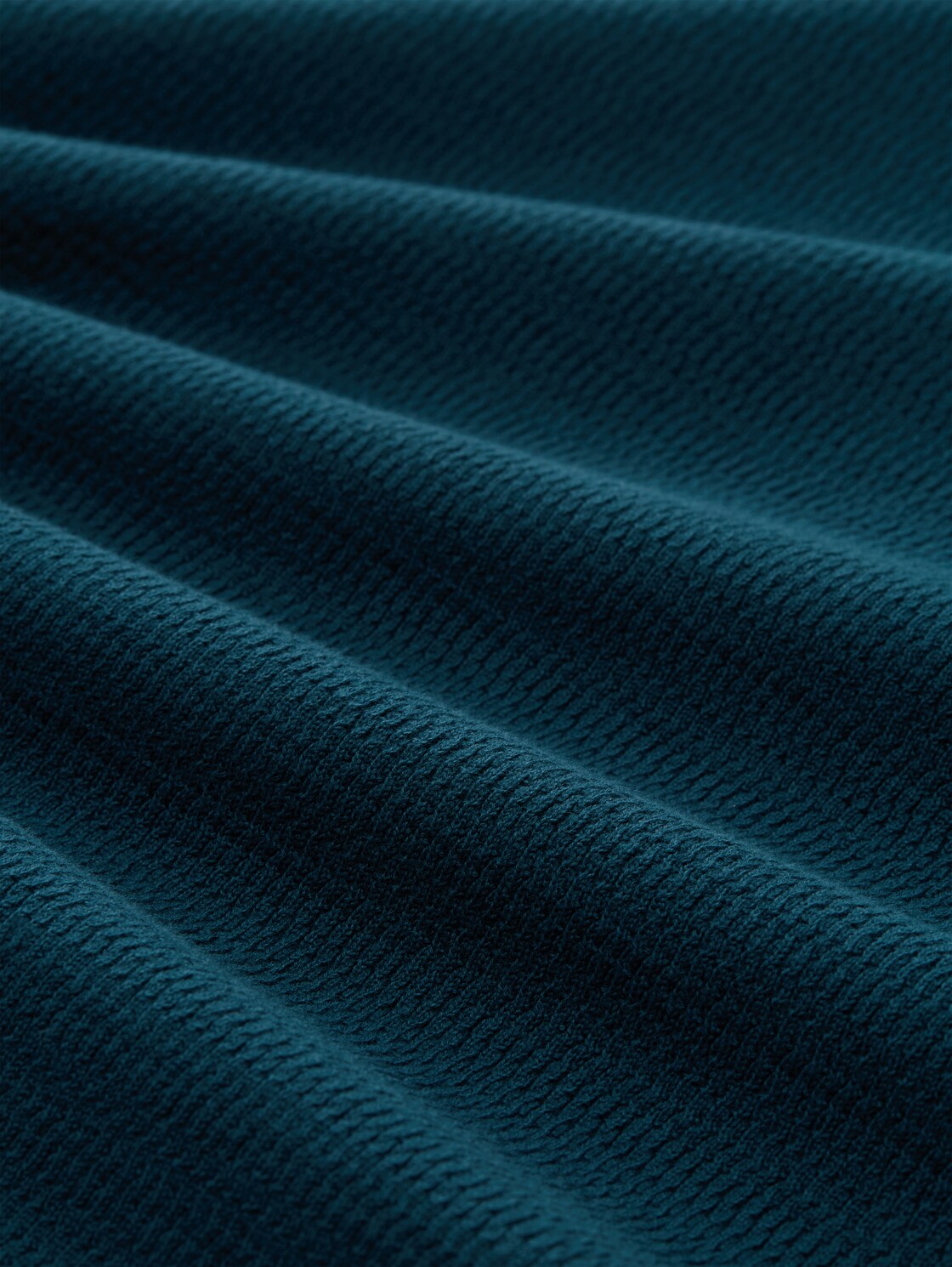 Strickpullover aus Baumwolle - deep pond green - Material-Ansicht