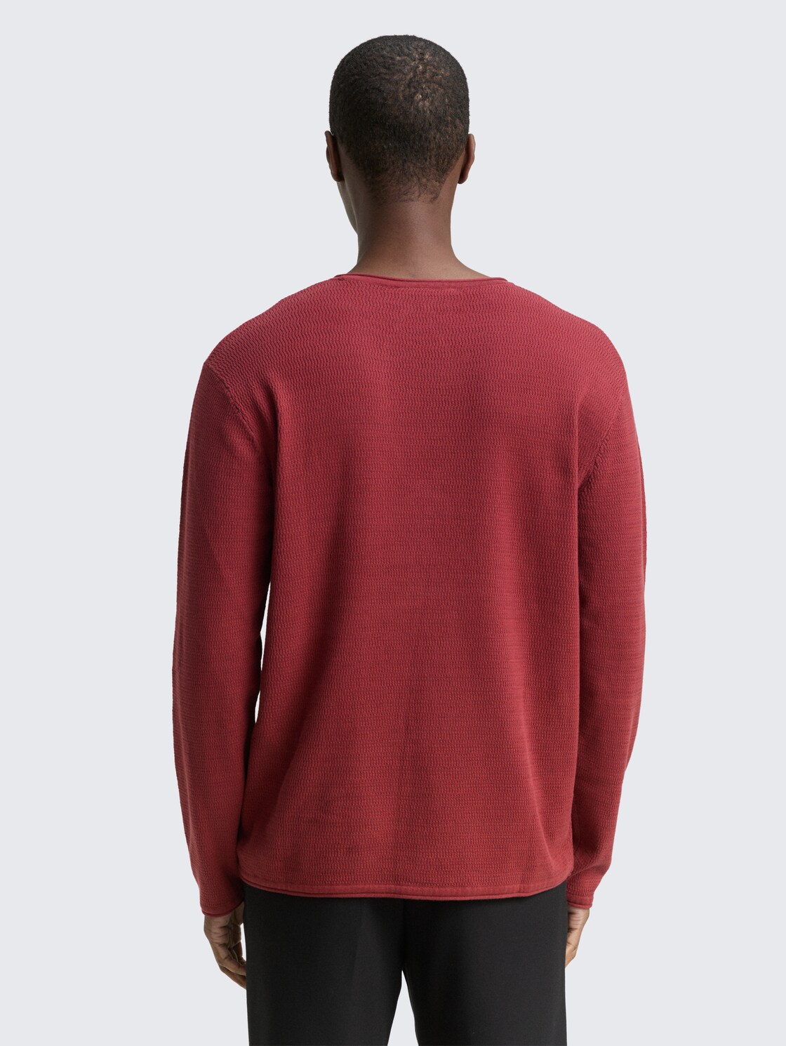 Strickpullover aus Baumwolle - burnt russet