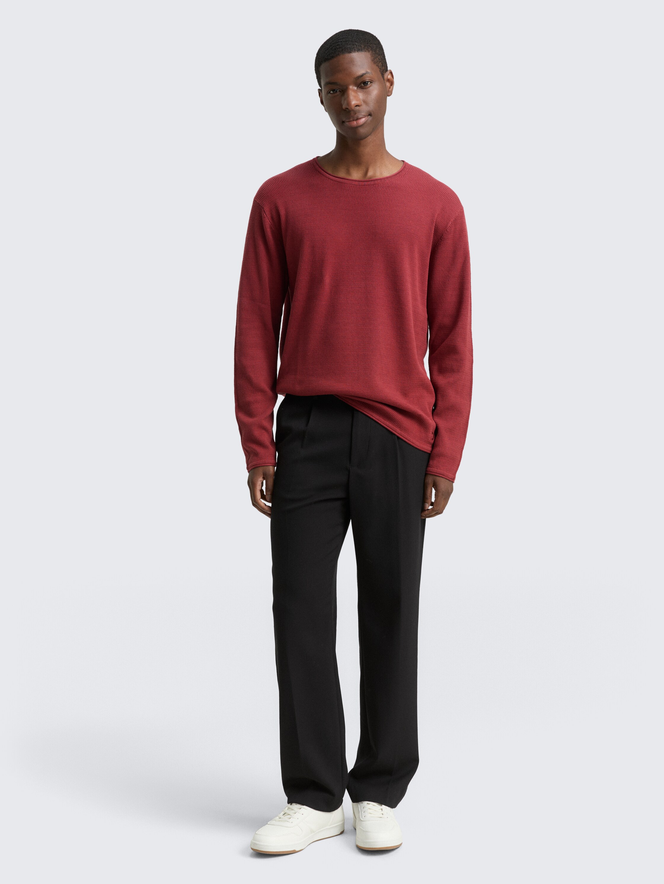 Cotton knit jumper - burnt_russet - 