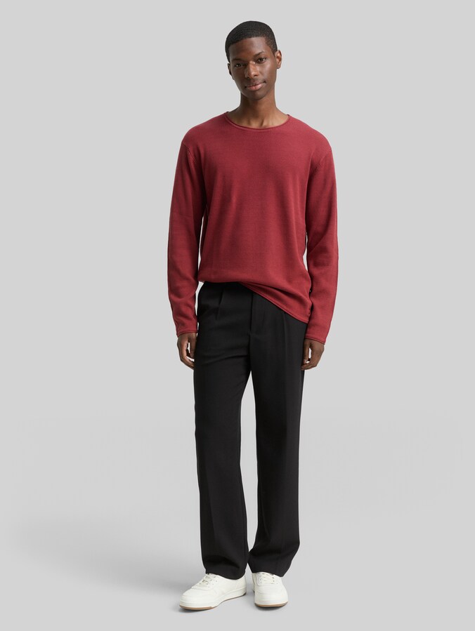 Pull en coton par Denim Male, burnt russet