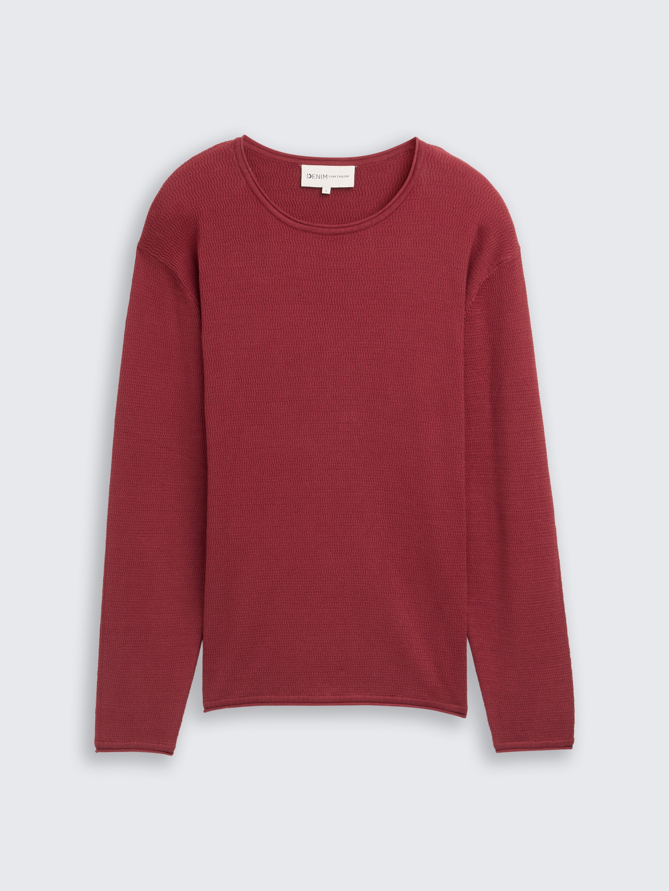 Cotton knit jumper - burnt_russet - 