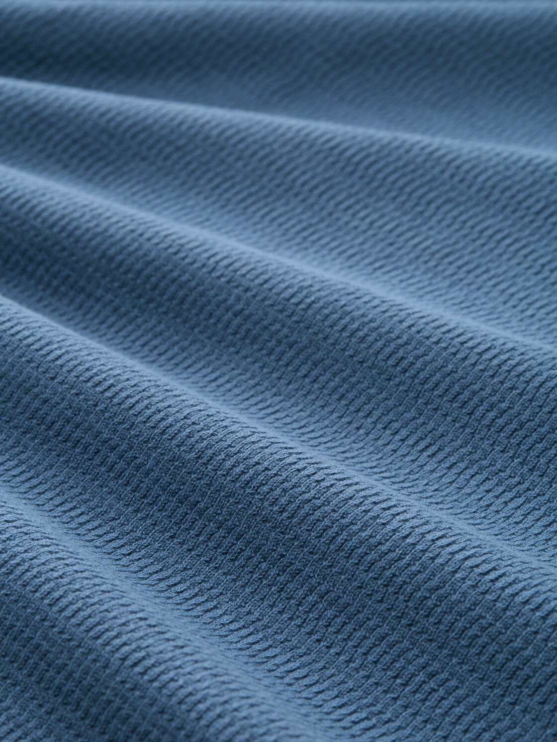 Strickpullover aus Baumwolle - dusty denim blue - Material-Ansicht