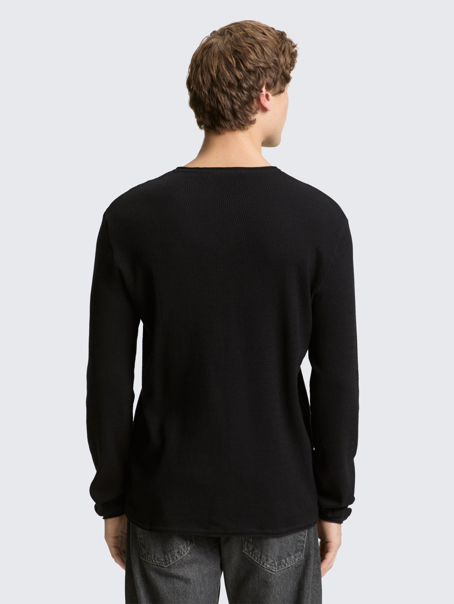 Strickpullover aus Baumwolle - Black