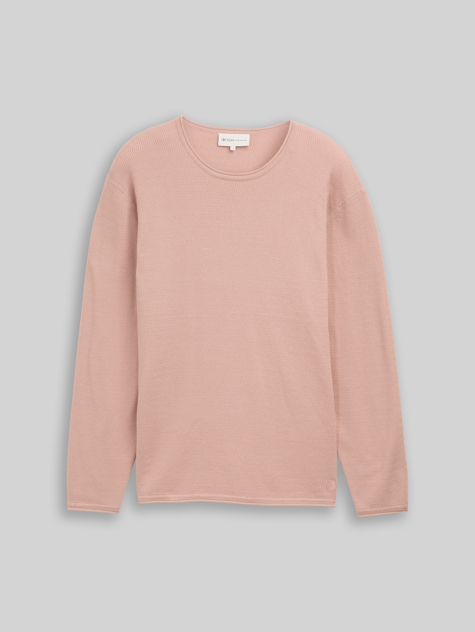 Pull en tricot de coton par Denim Male, smoky rose