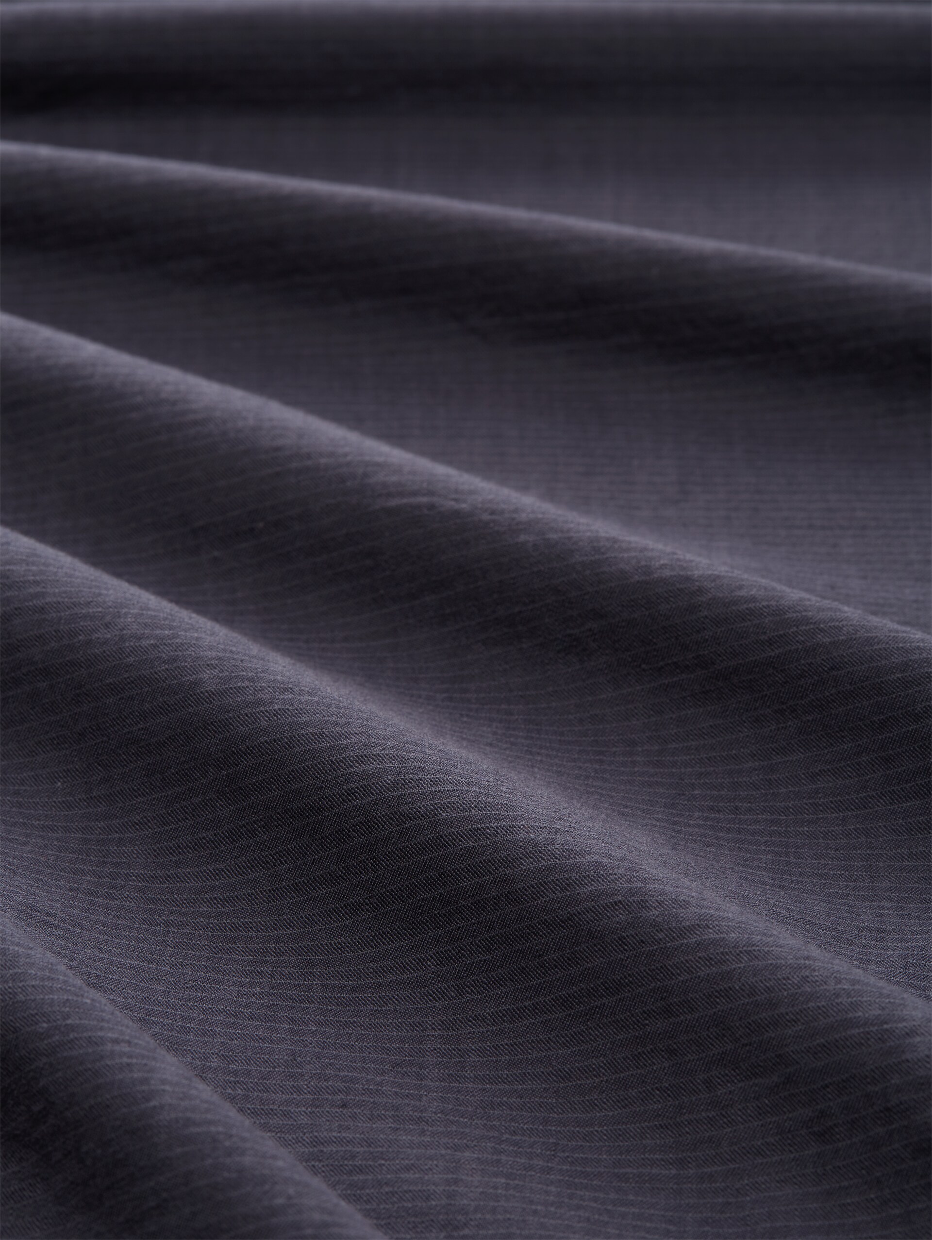Basic Fit Hemd mit Stehkragen - navy herringbone structure - Material-Ansicht