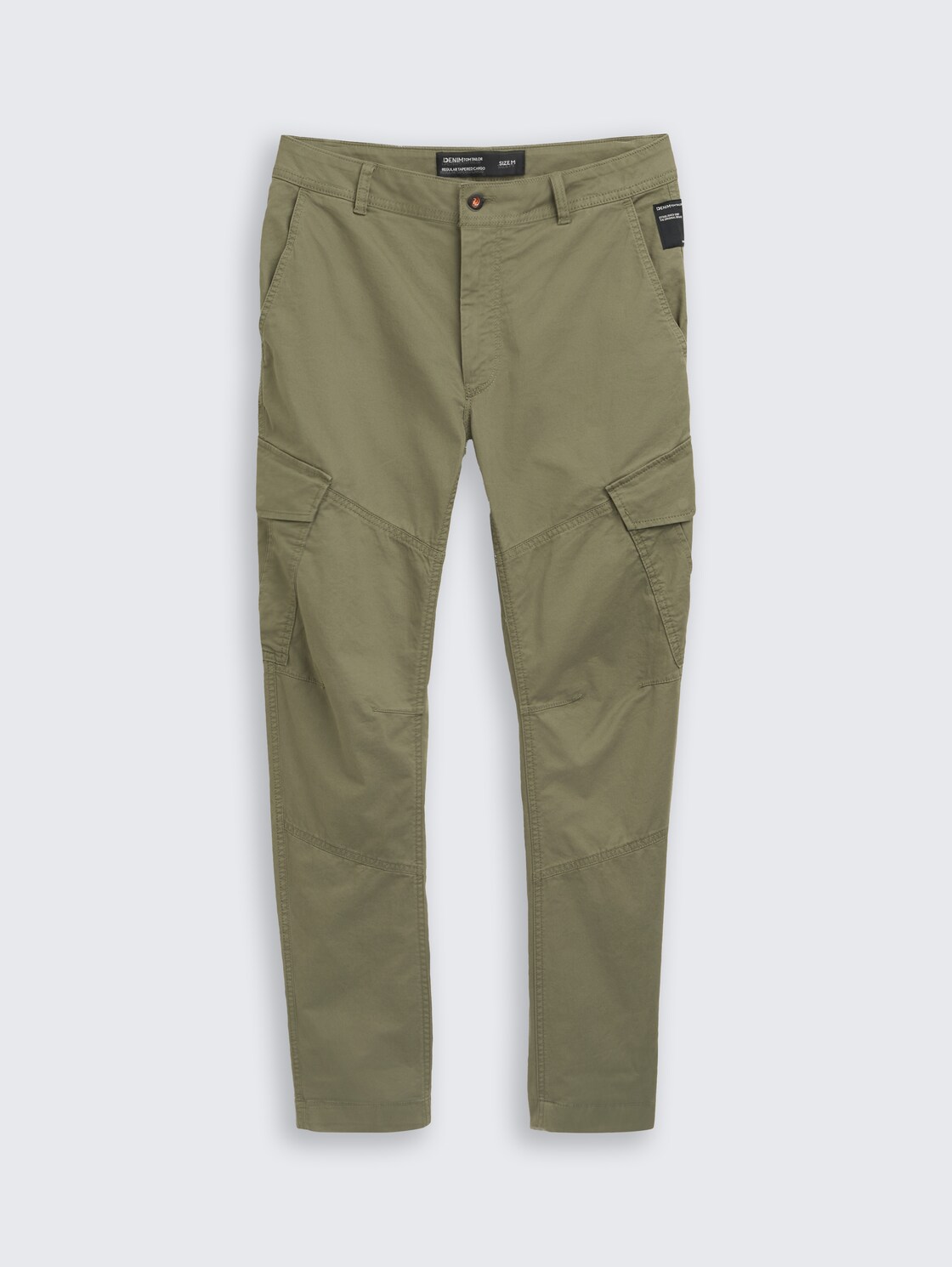 Regular Tapered Cargo Hose - Dusty Olive Green - Vorder-Produkt-Ansicht