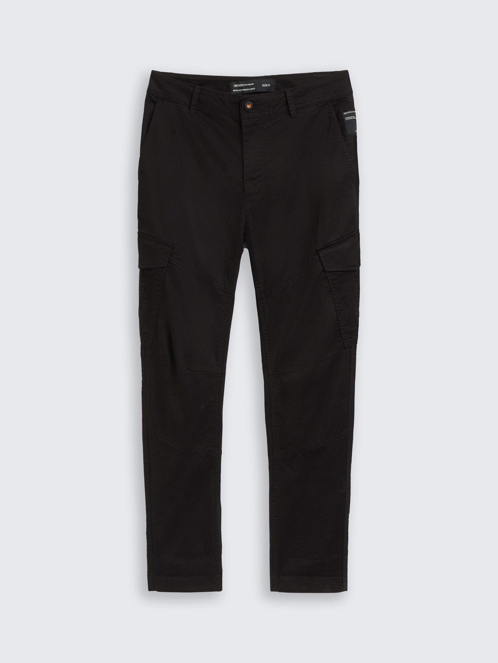 Regular Tapered Cargo Hose - Black - Vorder-Produkt-Ansicht