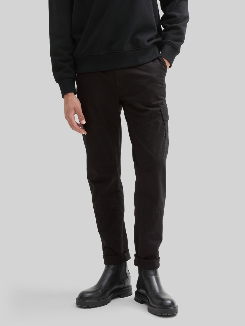 Regular Tapered Cargo Hose von Denim Male, Black