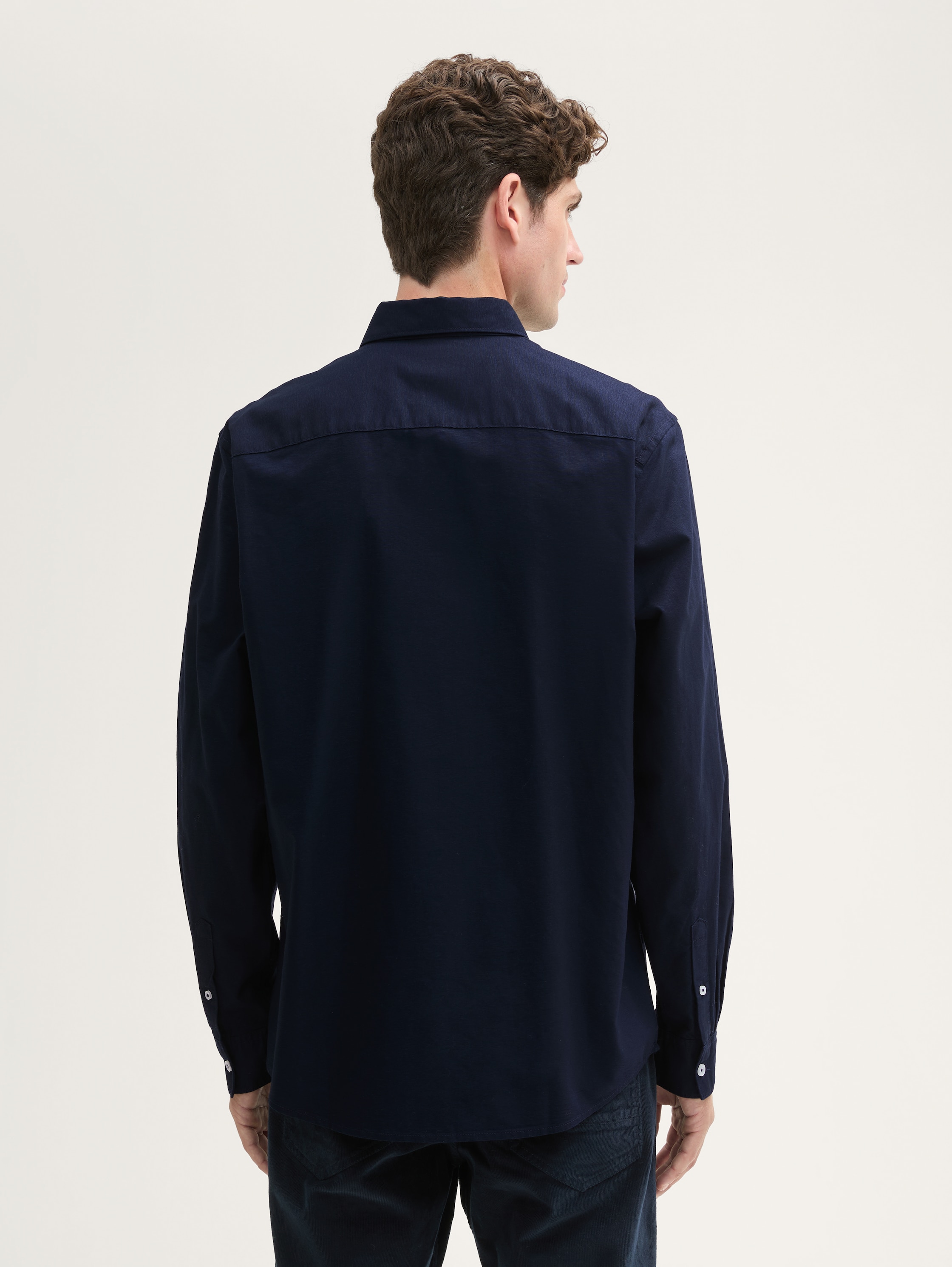 Regular fit shirt with breast pocket - sky_captain_blue_1 - 