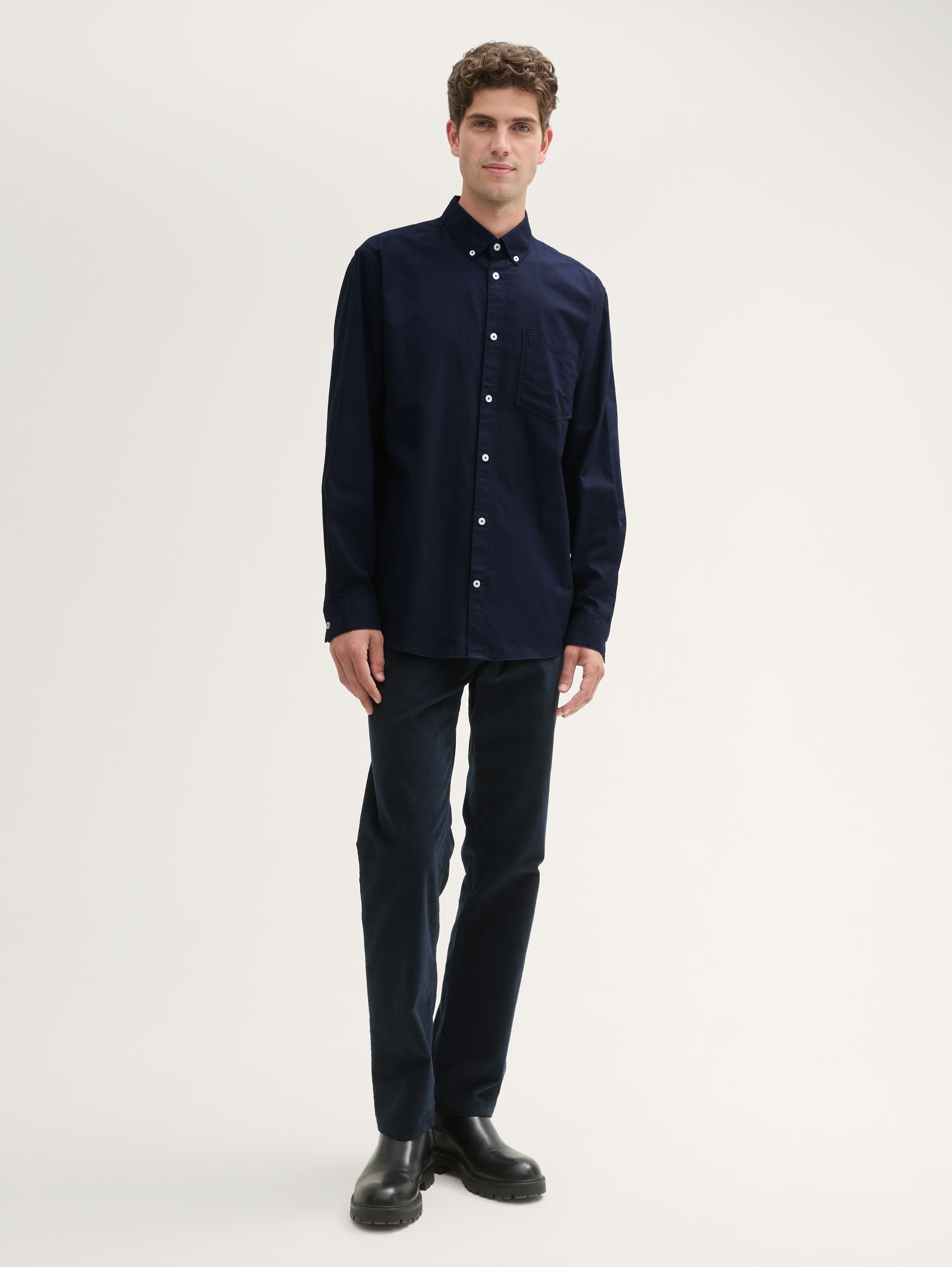 Regular fit shirt with breast pocket - sky_captain_blue_1 - 