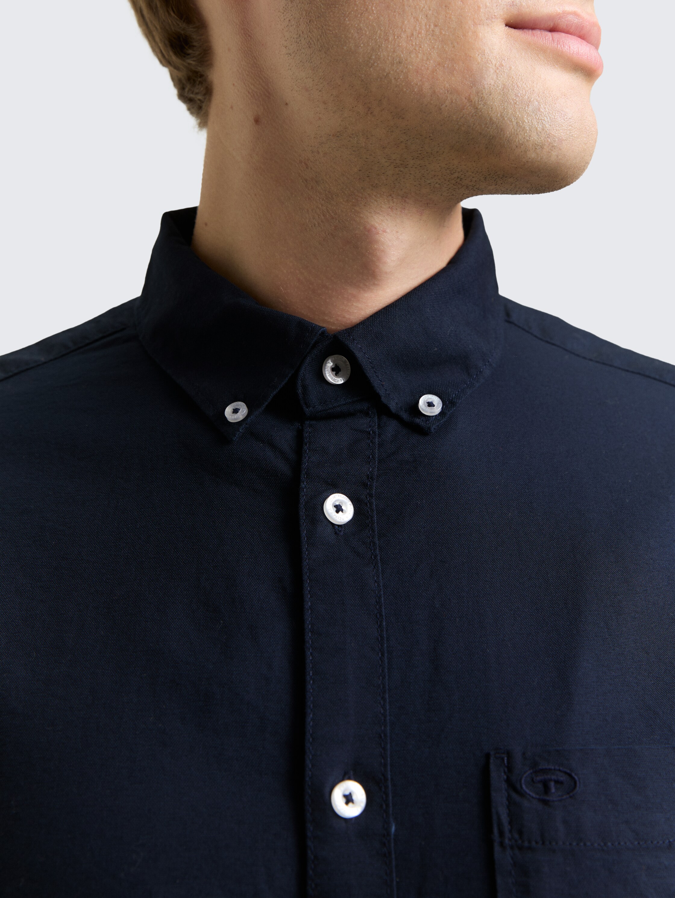 Regular Fit Hemd mit Brusttasche - navy - 