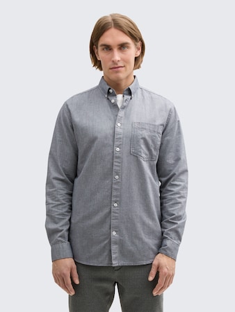 Regular Fit Hemd mit Brusttasche von Men, navy chambray