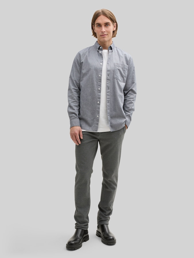 Regular Fit Hemd mit Brusttasche von Men, navy chambray