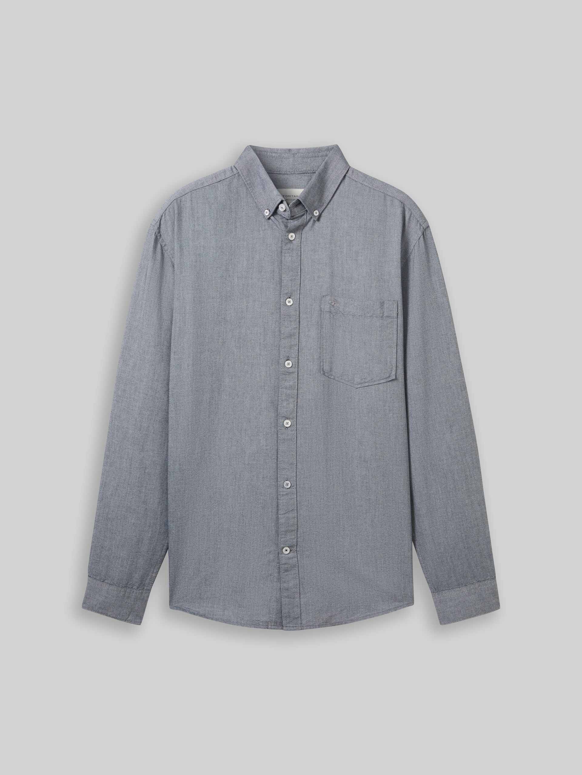 Regular Fit Hemd mit Brusttasche - navy chambray - Vorder-Produkt-Ansicht