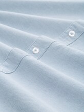 Regular fit shirt with breast pocket - light blue white chambray - Material view