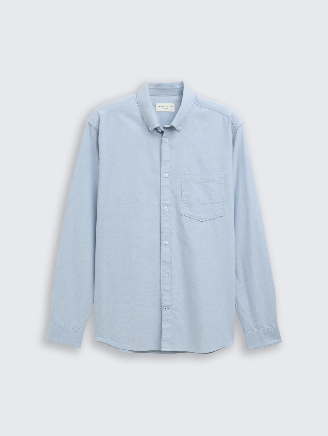 Regular Fit Hemd mit Brusttasche - light blue white chambray - Vorder-Produkt-Ansicht