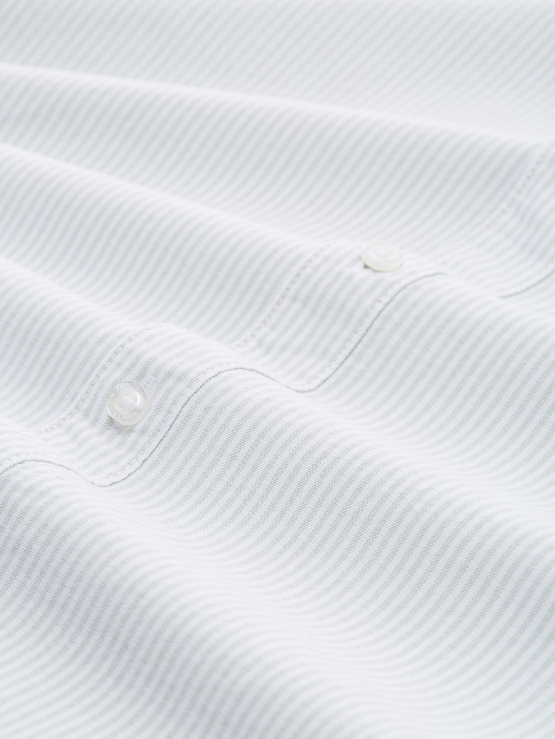 Regular Fit Hemd mit Brusttasche - greyish green stripe - Material-Ansicht